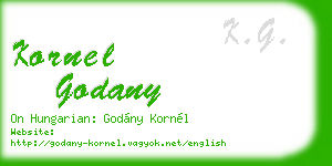 kornel godany business card